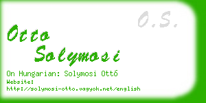 otto solymosi business card
